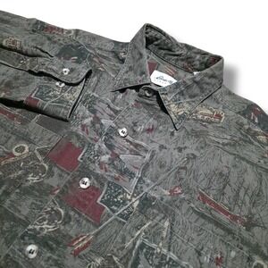 Eddie Bauer Elkhorn Canvas Button Up Shirt Men's XL Gorpcore Outdoors Hunting